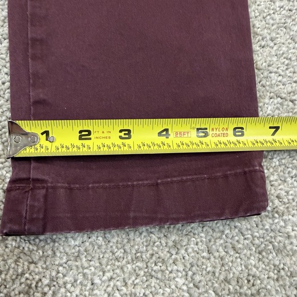 Banana Republic Fulton Skinny Chino Burgundy 31x30 Slim Stretch Casual Pants - Picture 7 of 10